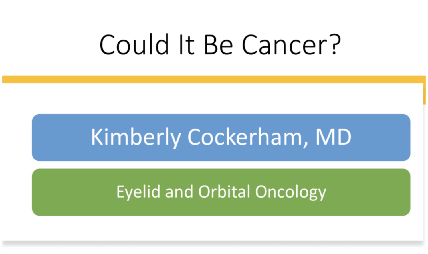 Dr. Cockerham PDF thumbnail Could it be cancer